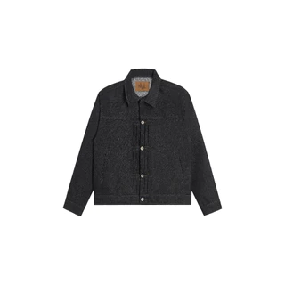 DOUBLE RAW DENIM JACKET BLACK  / เสื้อแจ็คเก็ตยีนส์