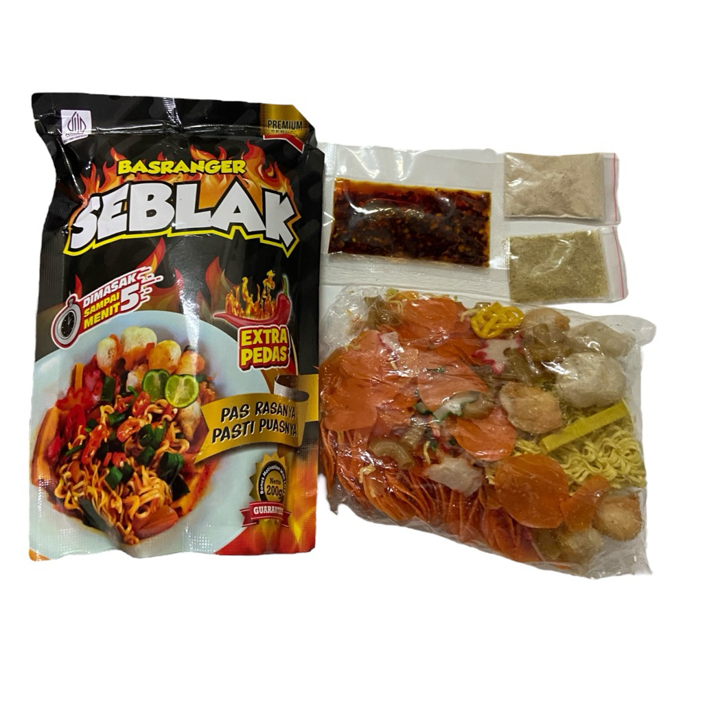 เซบลัก Indonesia Seblak Instant Basranger Extra Pedas Daun Jeruk 200 ...