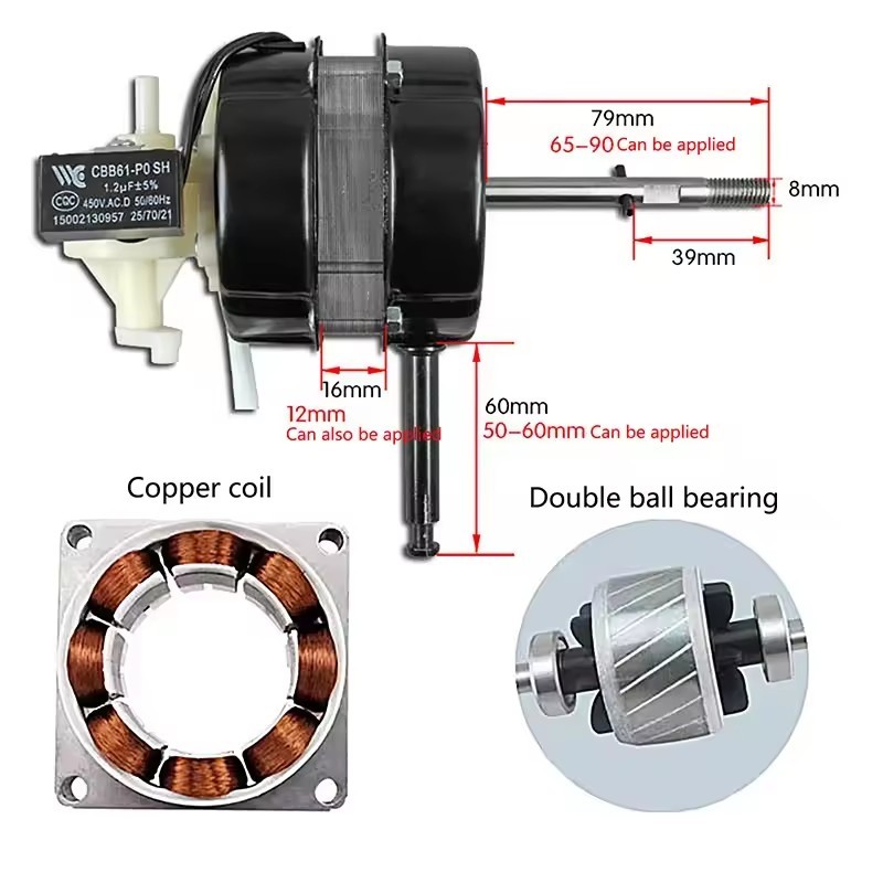 พร้อมส่ง💥มอเตอร์พัดลม hatari 16นิ้ว/18นิ้ว 12V 220V 50Hzทั่วไป สายสั้น ...