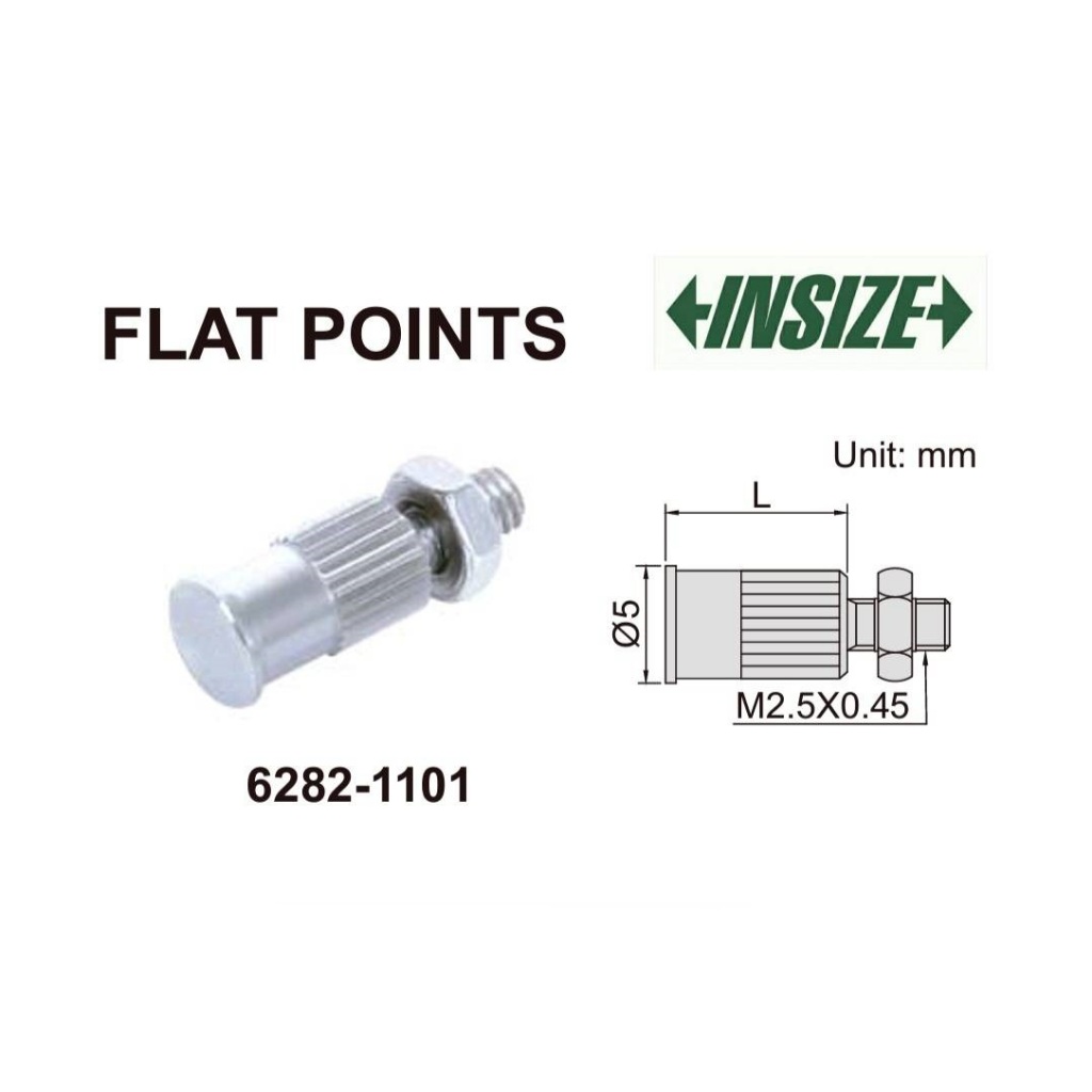 ปลายวัด แบบแบน ( Flat Point ) ใช้กับไดอัลเกจ INSIZE อินไซส์ รุ่น 6282 ...