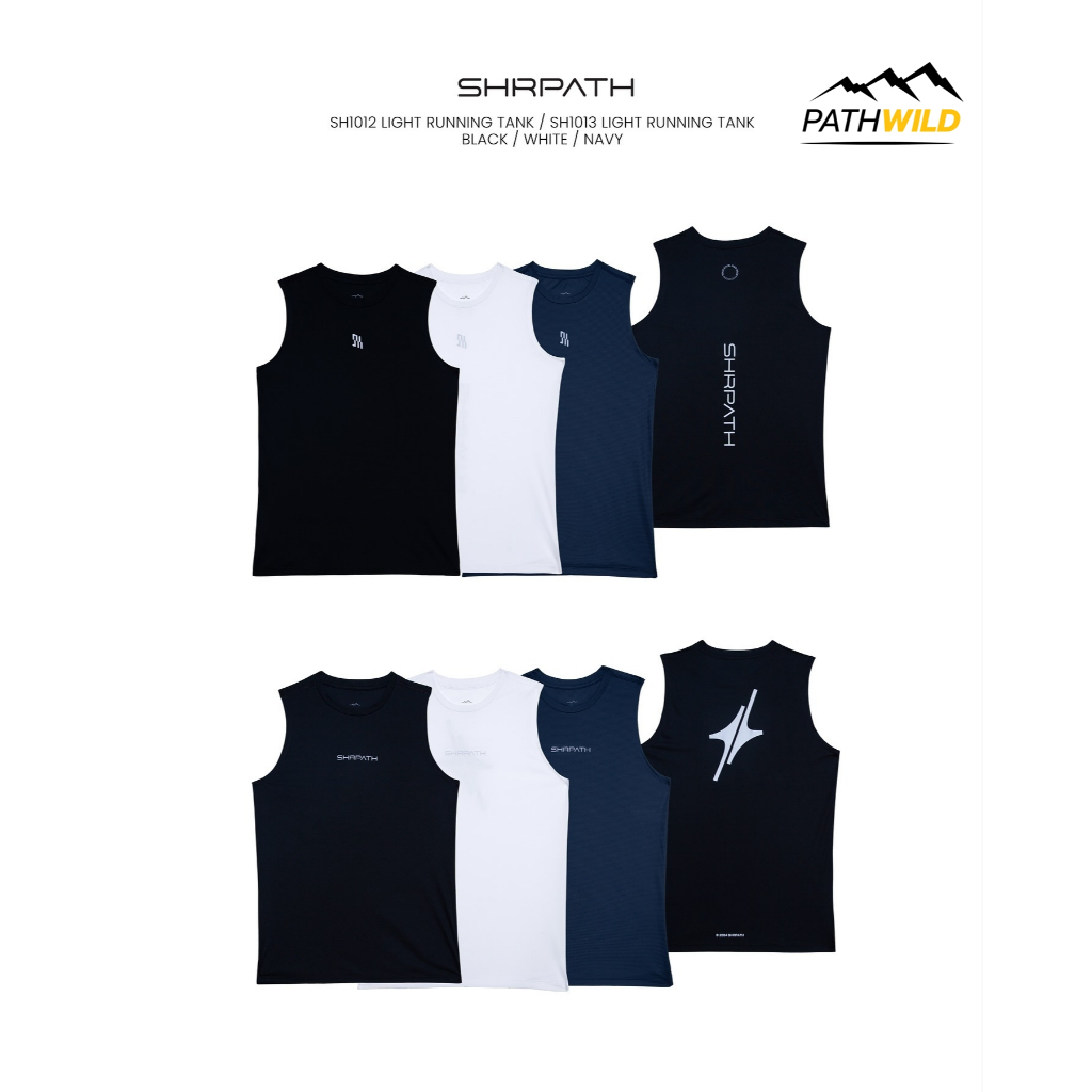 SHRPATH Unisex Light Running Tank SH1012 SH1013 เสื้อวิ่งน้ำหนักเบา ใส่ ...