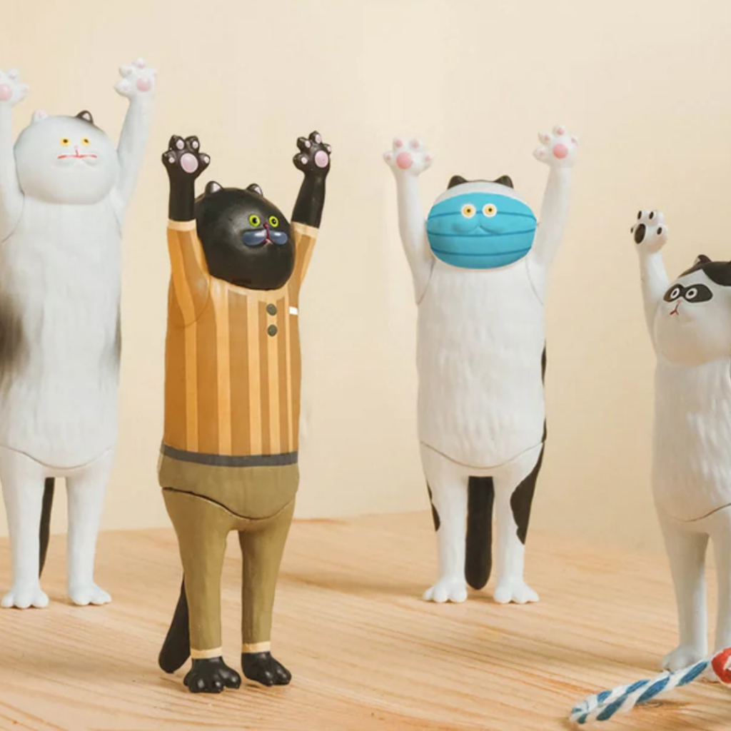 Live ** แมวยืน Luyao Cat Hug Figure ของแท้ พร้อมส่ง | Shopee Thailand