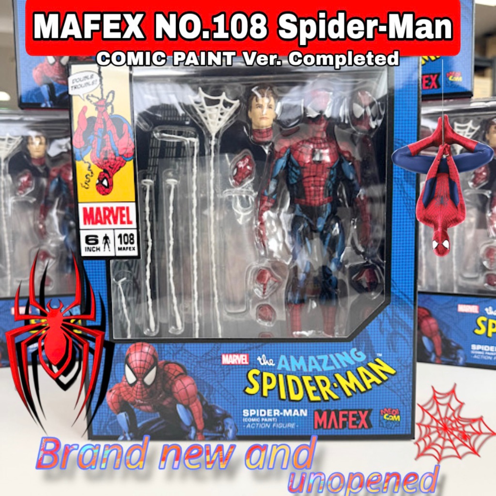 MAFEX No.108 Spider-Man (COMIC PAINT Ver) (Completed) | Shopee