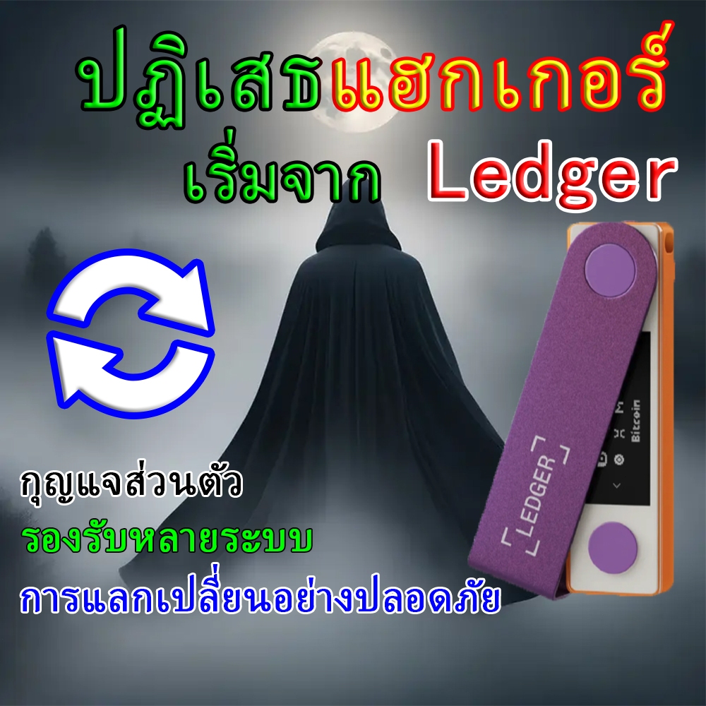 Ledger Nano X ฮาร์ดแวร์วอลเล็ต คริปโต Cold Storage คีย์ส่วนตัวในเครื่อง ...