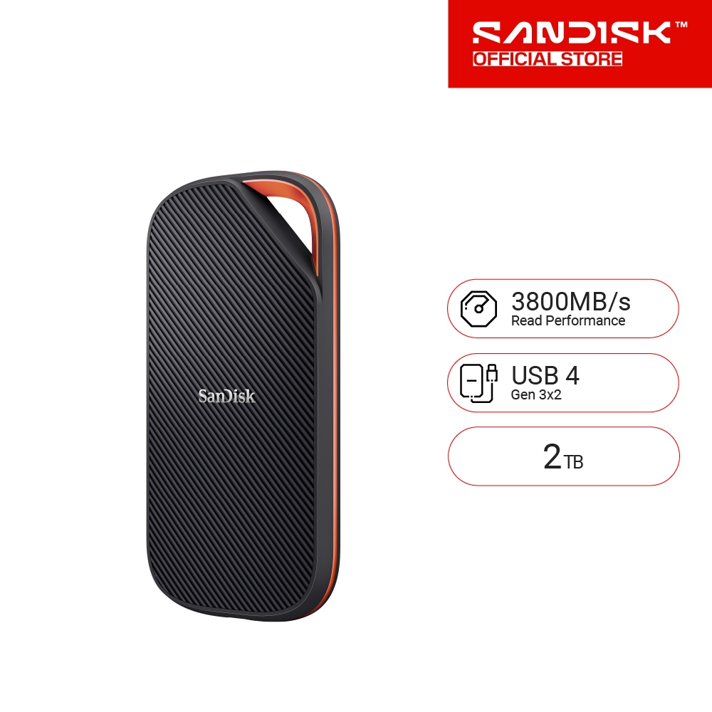 SanDisk Extreme PRO with USB4 SSD 2TB 4TB (SDSSDE82-xT00-G25) up