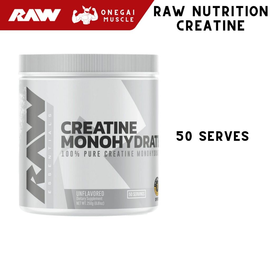 RAW Creatine Monohydrate 50 servings and 100 servings, Creatine Powder ...