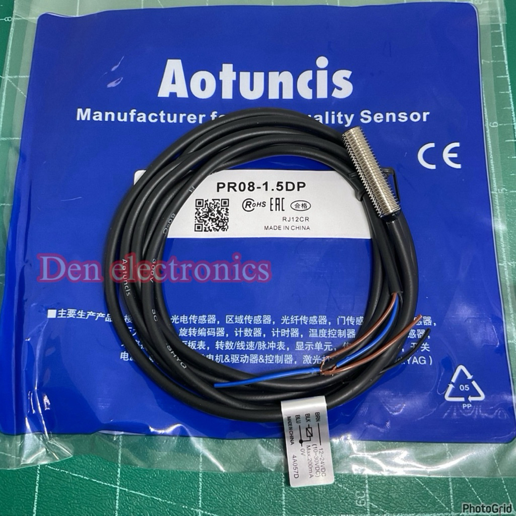 PR08-1.5DP M8 sensor เซ็นเซอร์ proximity switch เซนเซอร์ จับโลหะ PNP-NO ...