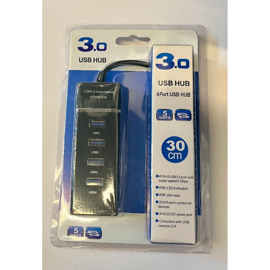 USB HUB 4 port 3.0 สีดำ ตัวเพิ่มพอร์ตยูเอสบี | Shopee Thailand