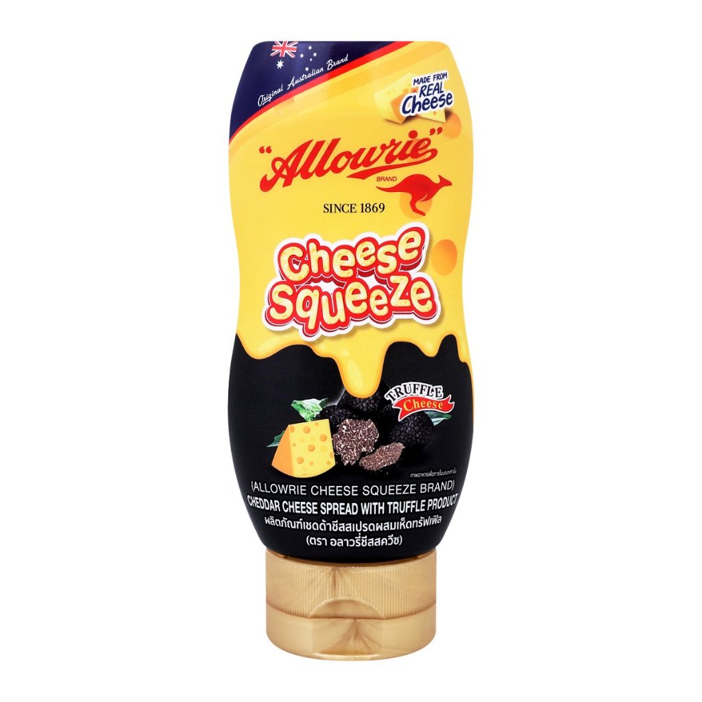 อลาวรี่ ชีส สควีซ เชดด้าชีสผสมเห็ดทรัฟเฟิล 310ก. ALLOWRIE Squeeze ...