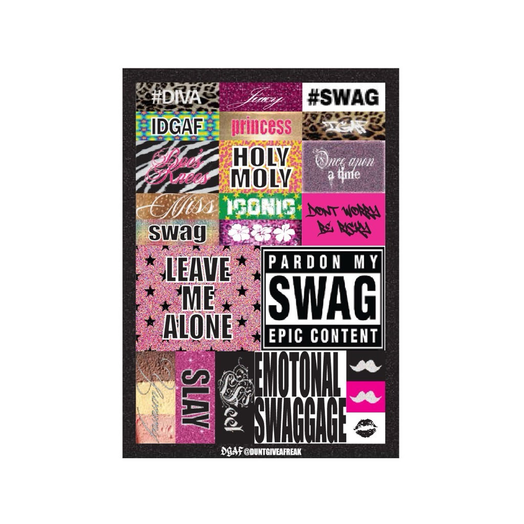 swagger สติ๊กเกอร์ เกร๋ๆ สำหรับคนคูลๆ ไดคัท กันนำ้ swag sticker ...