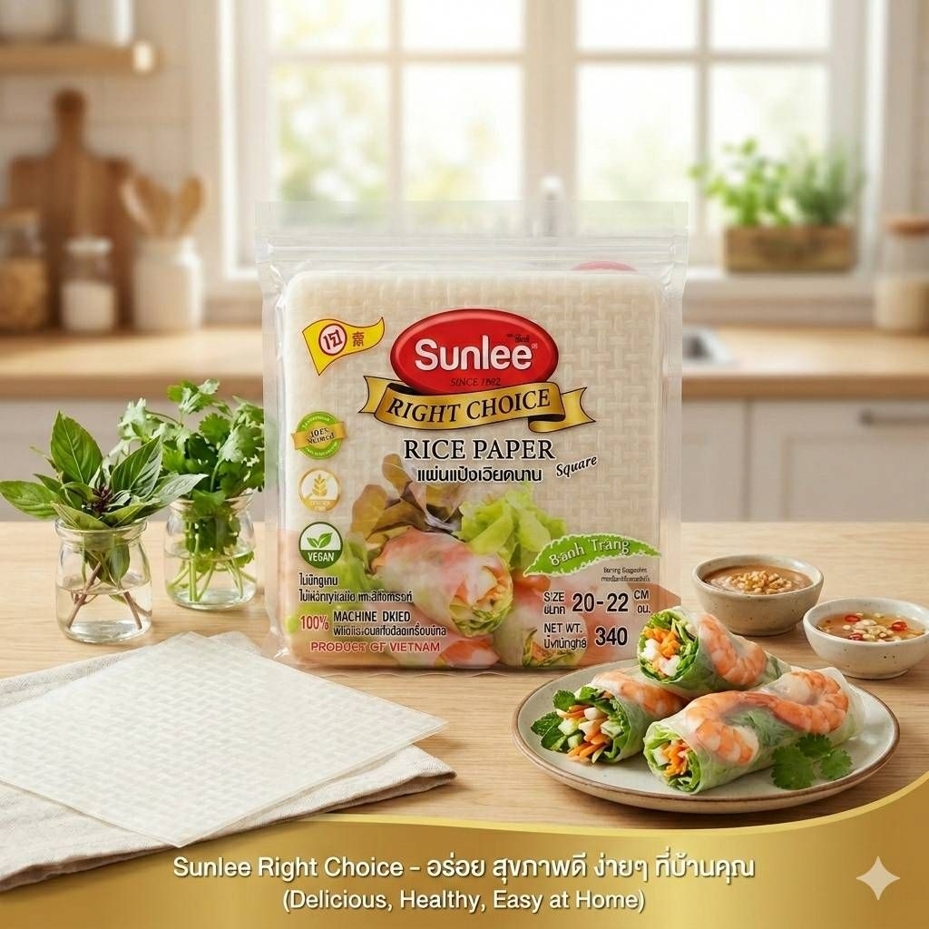 [Made in Vietnam] Sunlee Rice Paper แผ่นแป้งเวียดนาม Size 20-22 cm ...