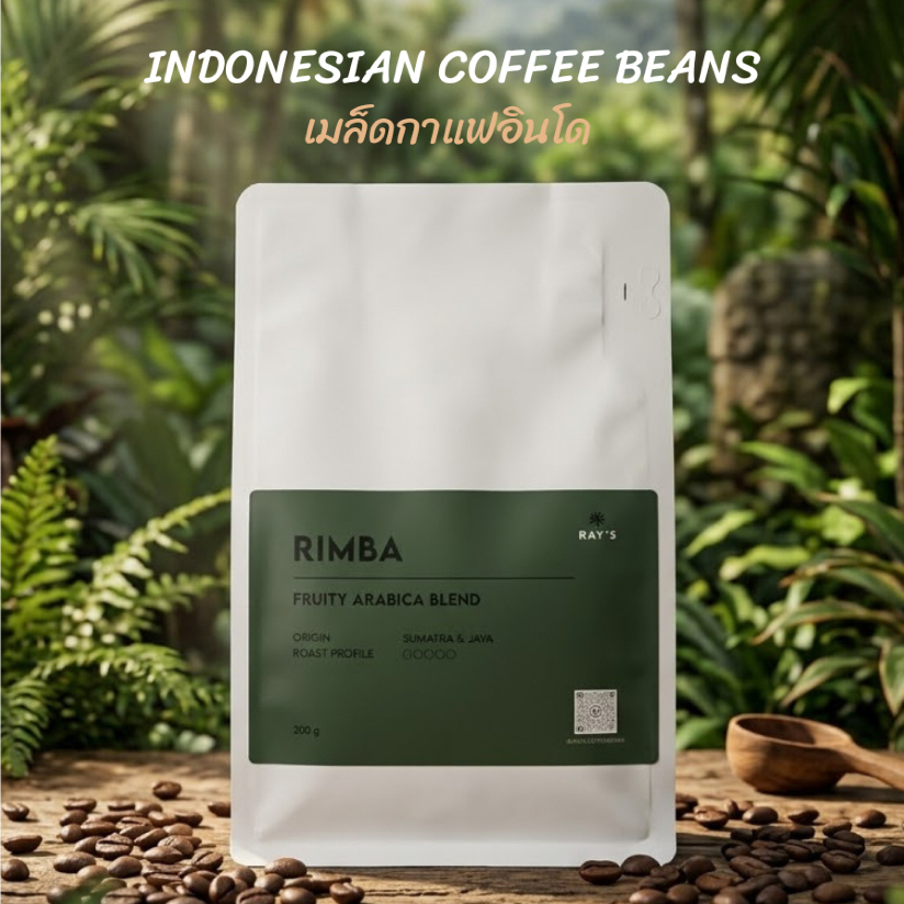 RAY'S Coffee Rimba เมล็ดกาแฟอินโดคั่วกลาง Arabica coffee beans - Fruity ...