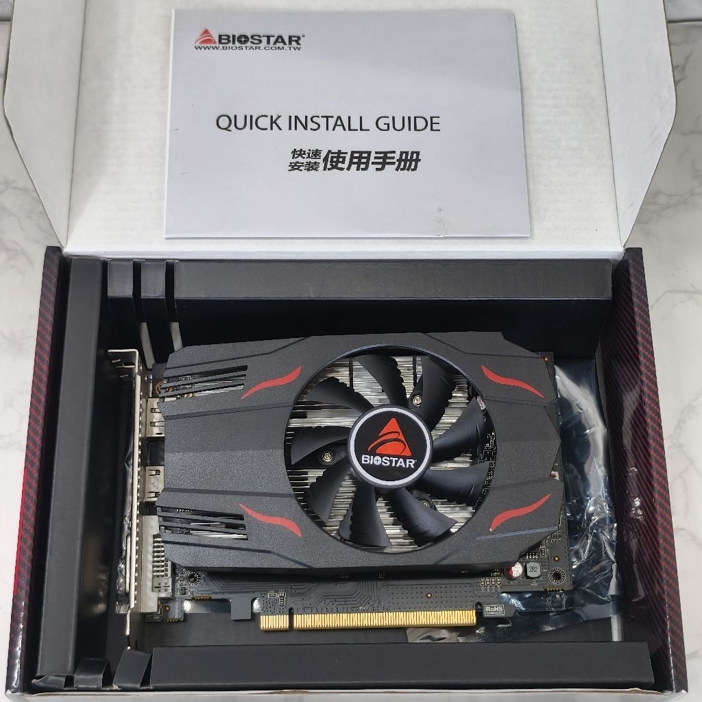 Biostar Radeon RX 550 4G DDR5 128bit มือสอง ไม่ต่อไฟเพิ่ม พร้อมใช้งาน ...