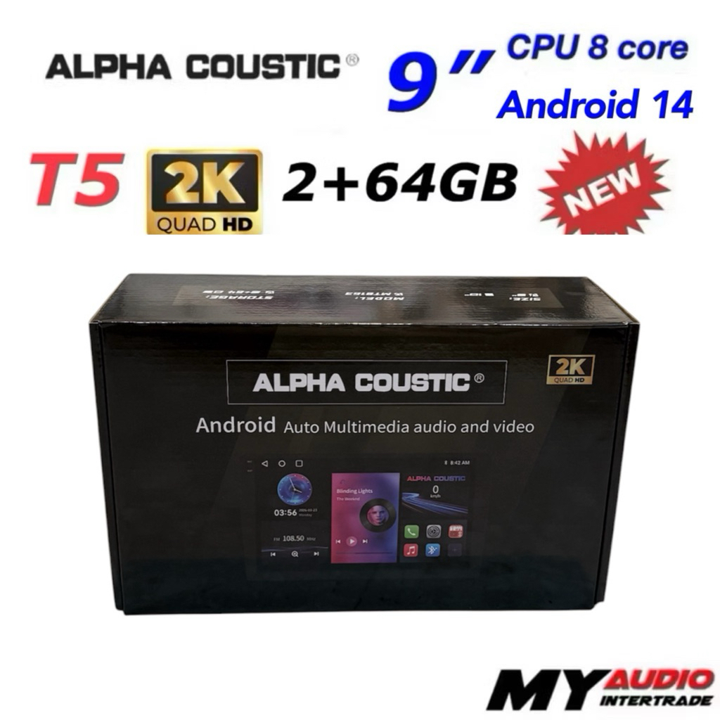 ALPHA COUSTIC แท้ 100% จอแอนดรอย ขนาด 9 นิ้ว, 10 นิ้ว RAM2 / ROM64 ...