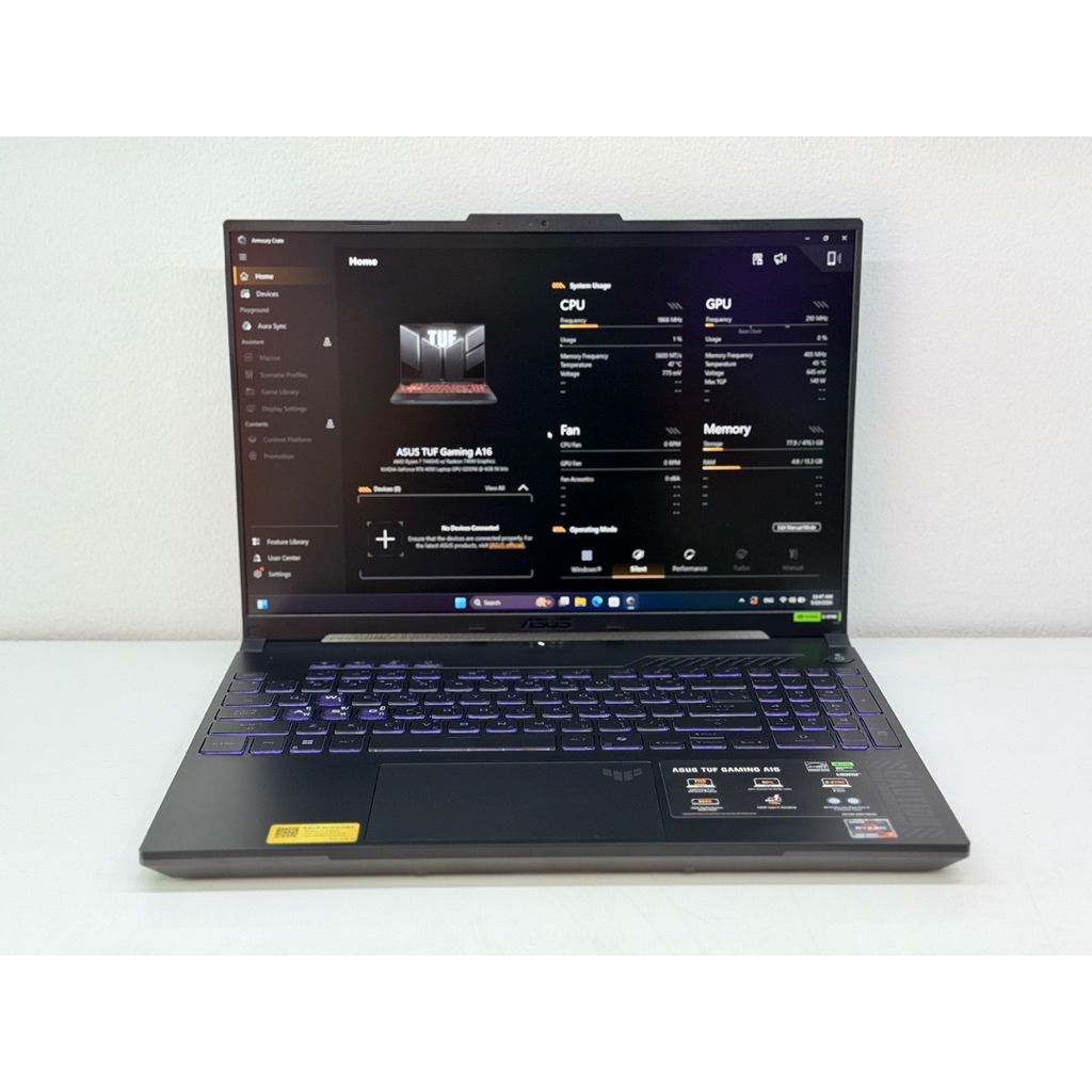 Notebook asus TUF gaming FA607NUG จอ 16 ryzen 7 7445HS ram 16gb ddr5 ...