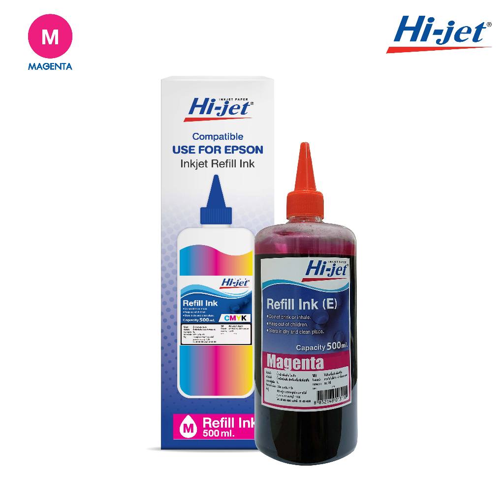 Hi-jet หมึกเติม Inkjet Refill Ink สำหรับแบรนด์ Epson (เอปสัน) 500 ml ...