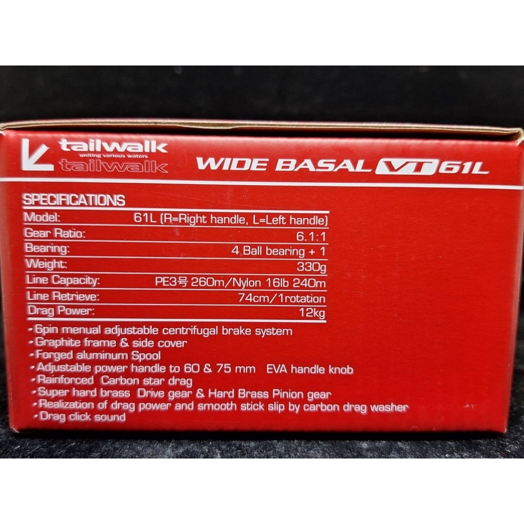 Tailwalk WIDE BASAL VT 61R/L Jigging reel | Shopee Thailand