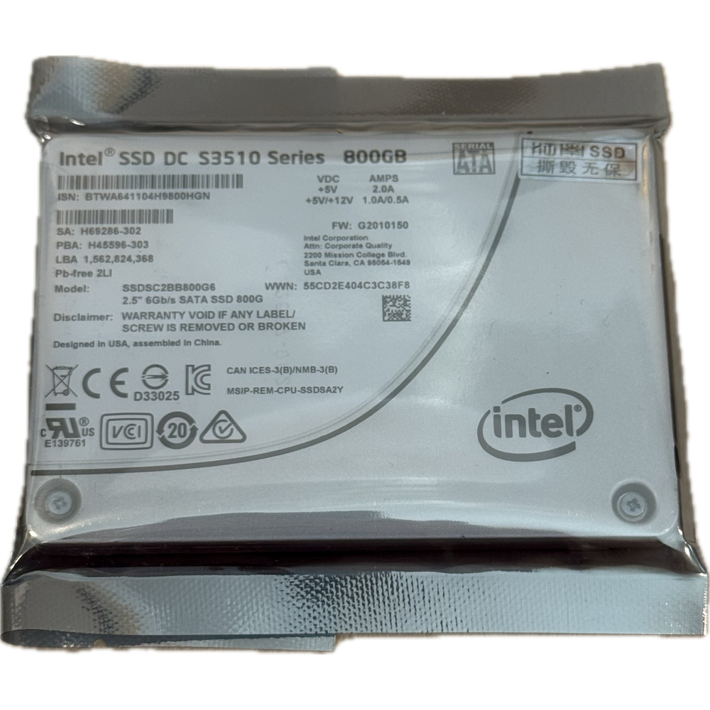 (ส่งฟรี) Harddisk Intel SSD 800GB SATA 6Gbps 2.5" Enterprise สินค้าใหม่ รับประกัน 1 ปี ออกใบกำกับภาษีได้