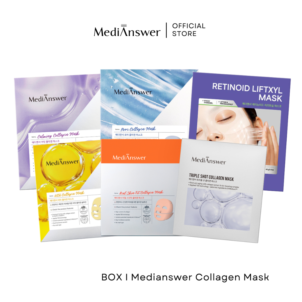 MEDIANSWER Collagen Mask | ไฮโดรเจลมาส์กคอลลาเจนแบบกล่อง (Box) | Shopee ...