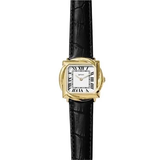 LAPHONT FLUERE WATCH SMALL GOLD WHITE DIAL BLACK BAND