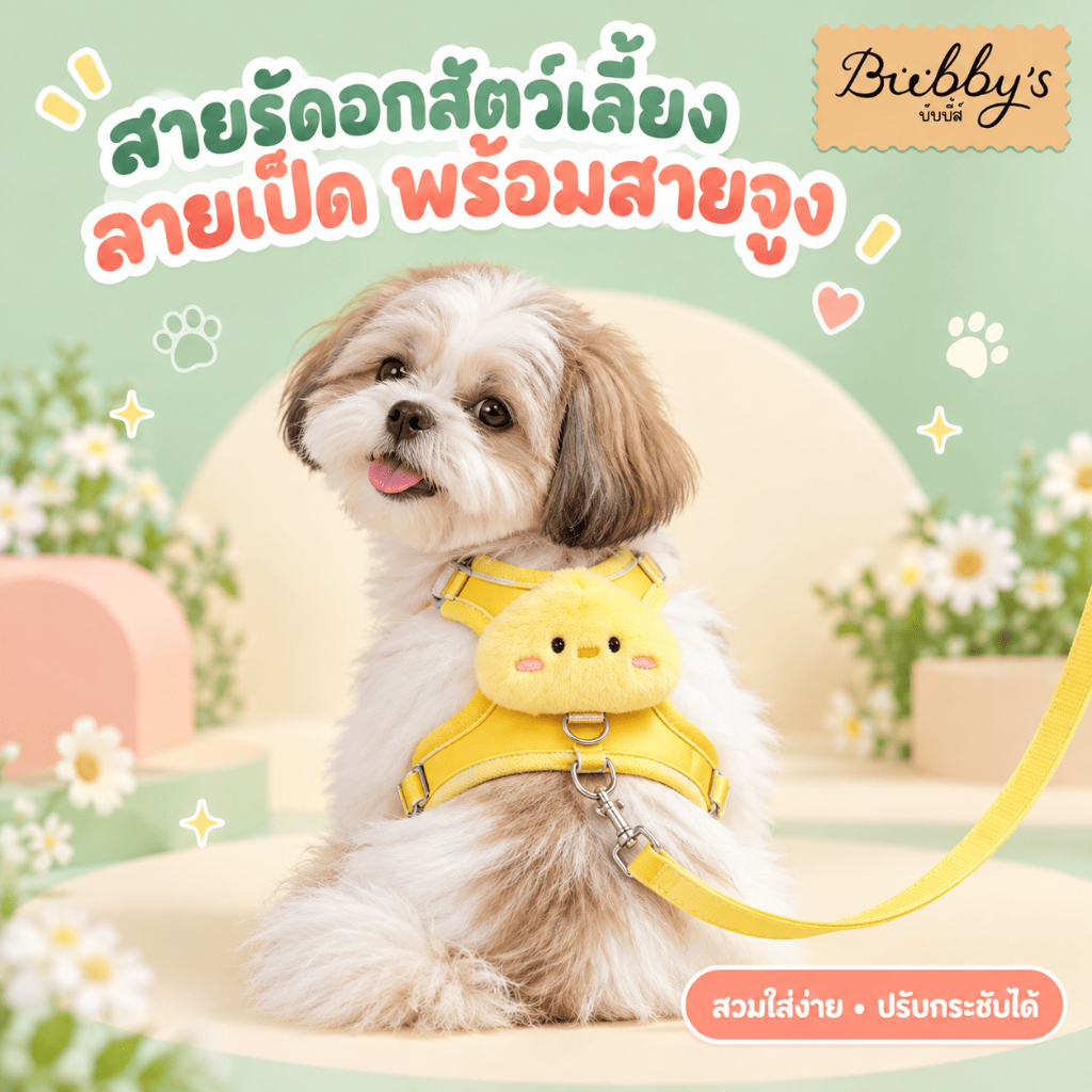 AL-1257 Bubby's สายจูงสัตว์เลี้ยง ฮาเนส หมา เเมว เสื้อพร้อมเชือกจูง ...