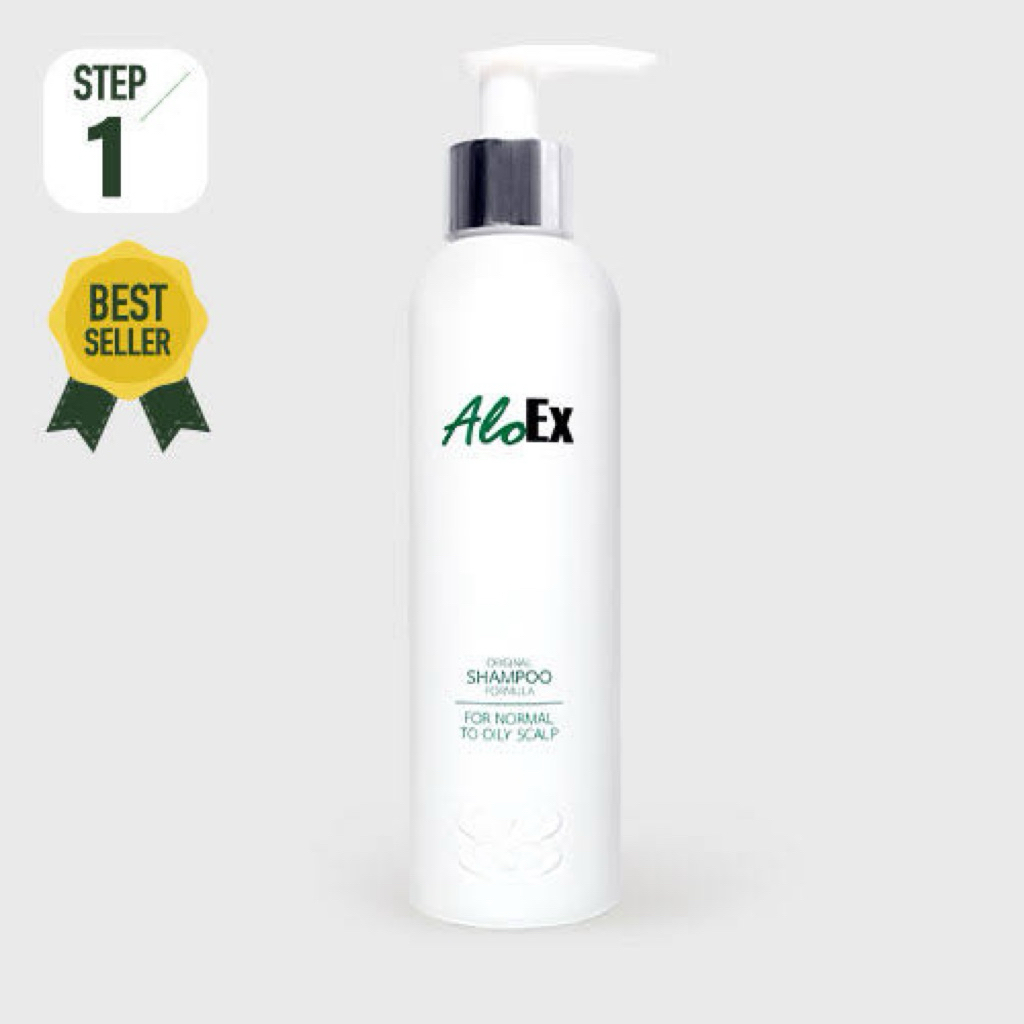 AloEx Natural Shampoo 200 ml / Hair Regrowth Serum 50 ml อโลเอ็กซ์ ...
