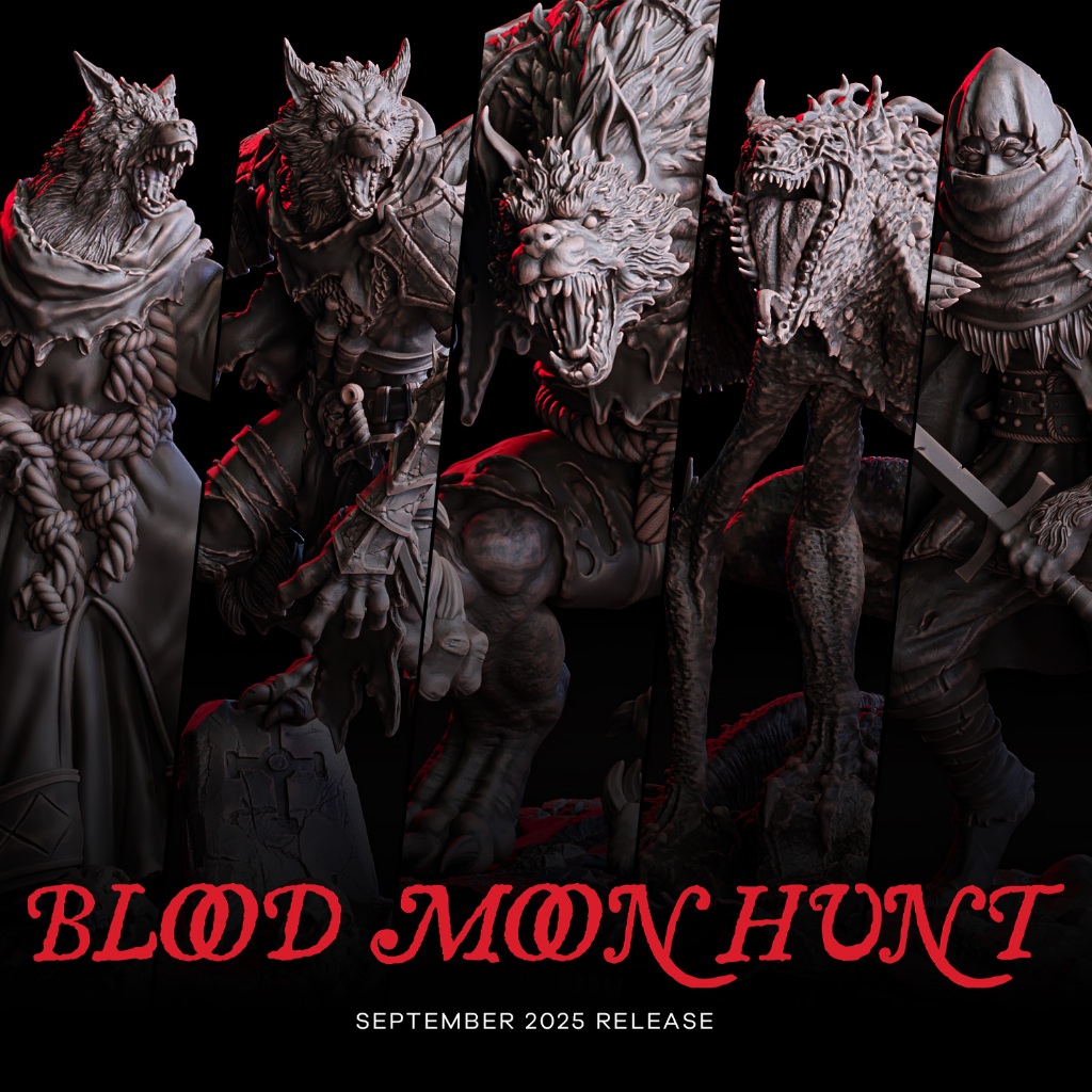 Blood Moon Hunt - โมเดลสำหรับ DnD miniature,[Made to order ส่งพัสดุ ...