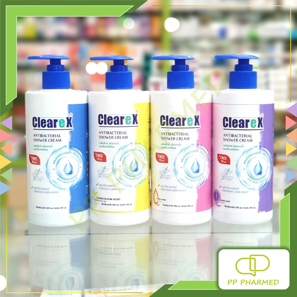 Clearex ครีมอาบน้ำ แอนตี้แบคทีเรียล Antibacterial Shower Cream 500ml ...