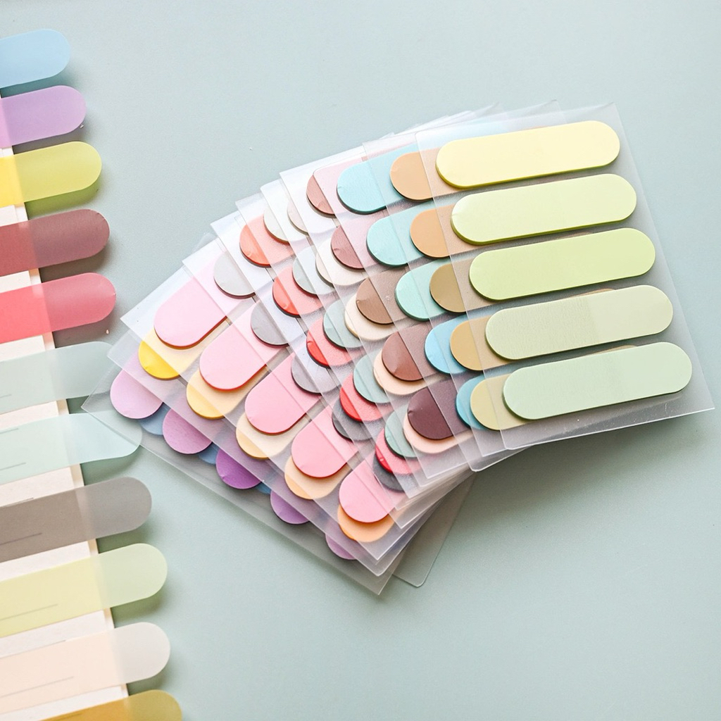 Index Sticky Plastic Finger สติ๊กเกอร์หลายสี ทรงมน แบบพลาสติก 5 สี ...