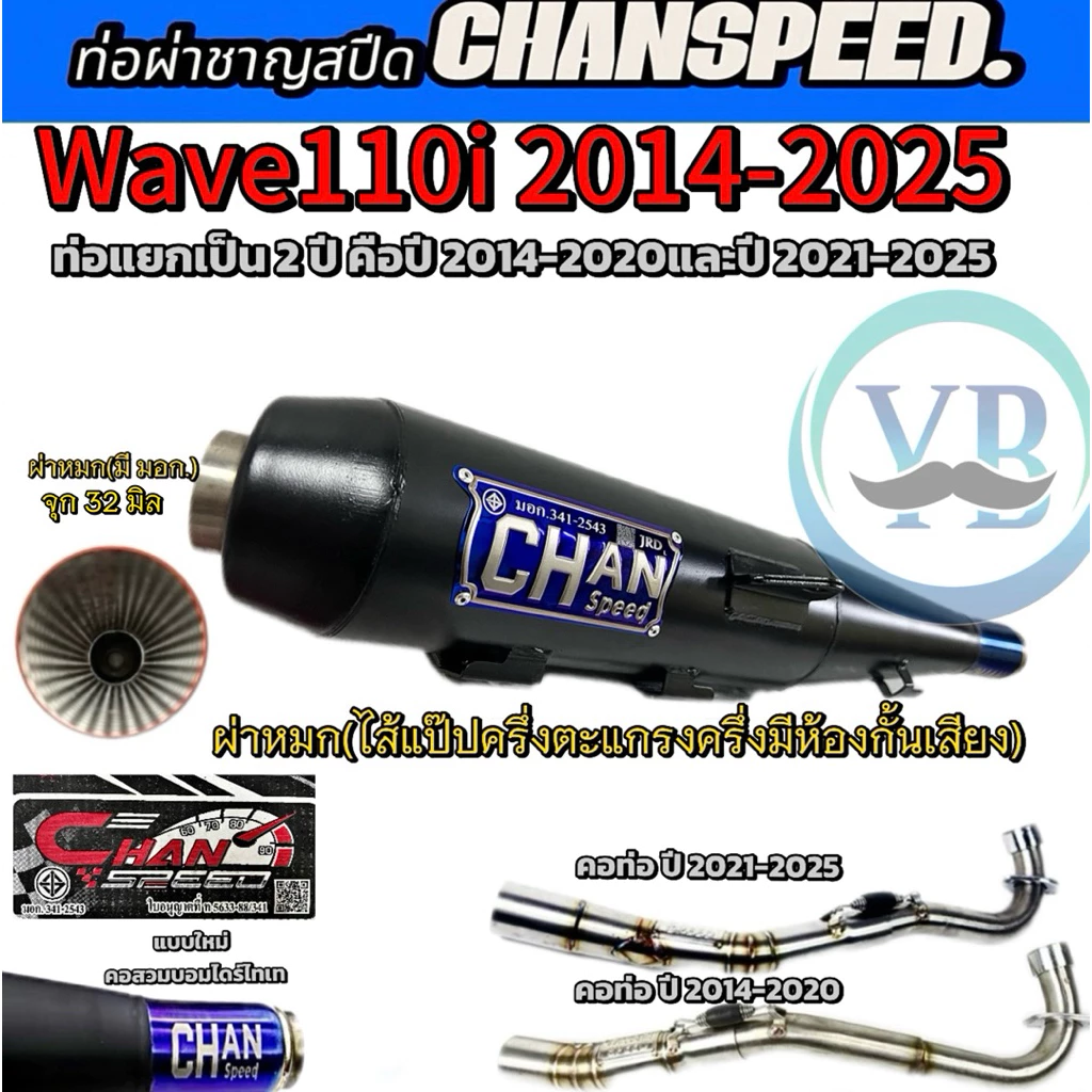 ท่อชาญสปีดไทเทเนียมสำหรับ Honda Wave 110i ปี 2014-2024 รูปที่ 3
