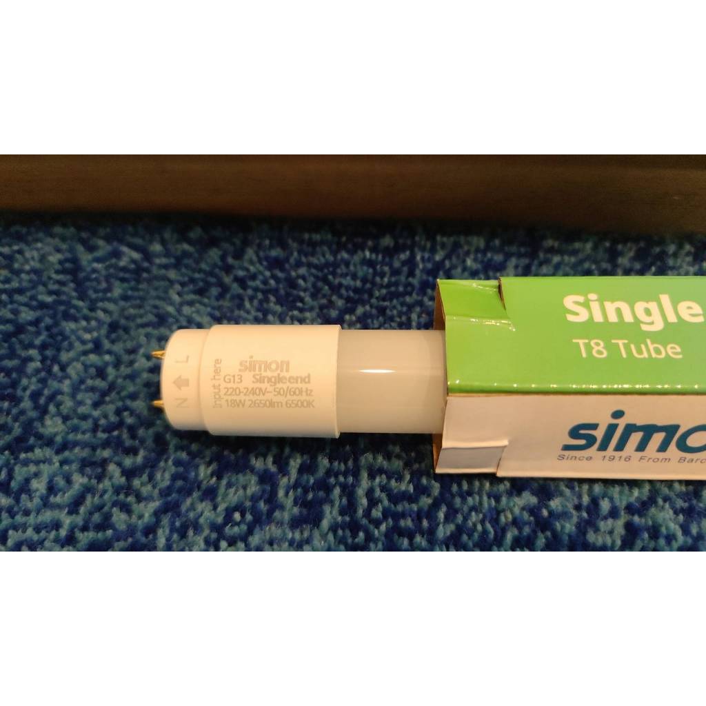 SIMON หลอด LED T8 18W 6500K ไฟเข้าทางเดียว | Shopee Thailand