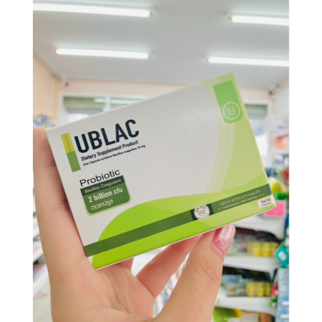 ผลิตภัณฑ์ Probiotic อาหารเสริมยูแบล็ค 30 เม็ด UBLAC Bacillus coagulans ...