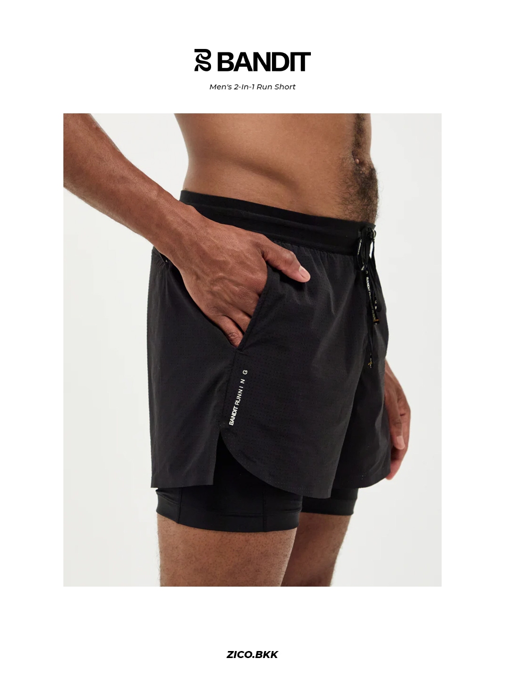Bandit Vento Men's 2-In-1 Run Shorts | Shopee Thailand