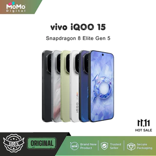 โปรโมชั่น Flash Sale : vivo iQOO 15 Snapdragon 8 Elite Gen 5 6.85 inches 144Hz 1440 x 3168 pixels 7000 mAh 100W wired 40W wireless