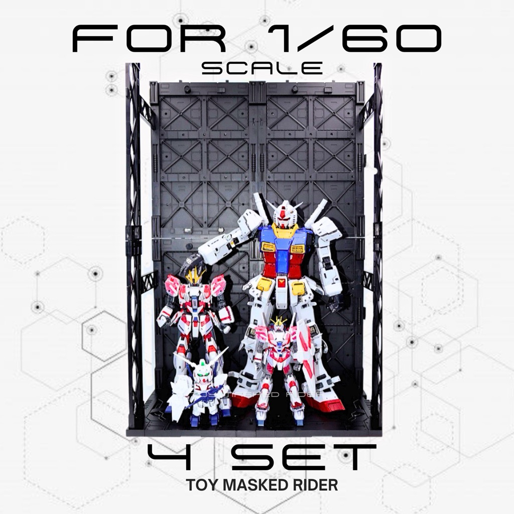 ⬛️พร้อมส่ง 1/100 (1/60-1/48ใช้4 ชุด) ฐานโรงเก็บ Connectable Display ...