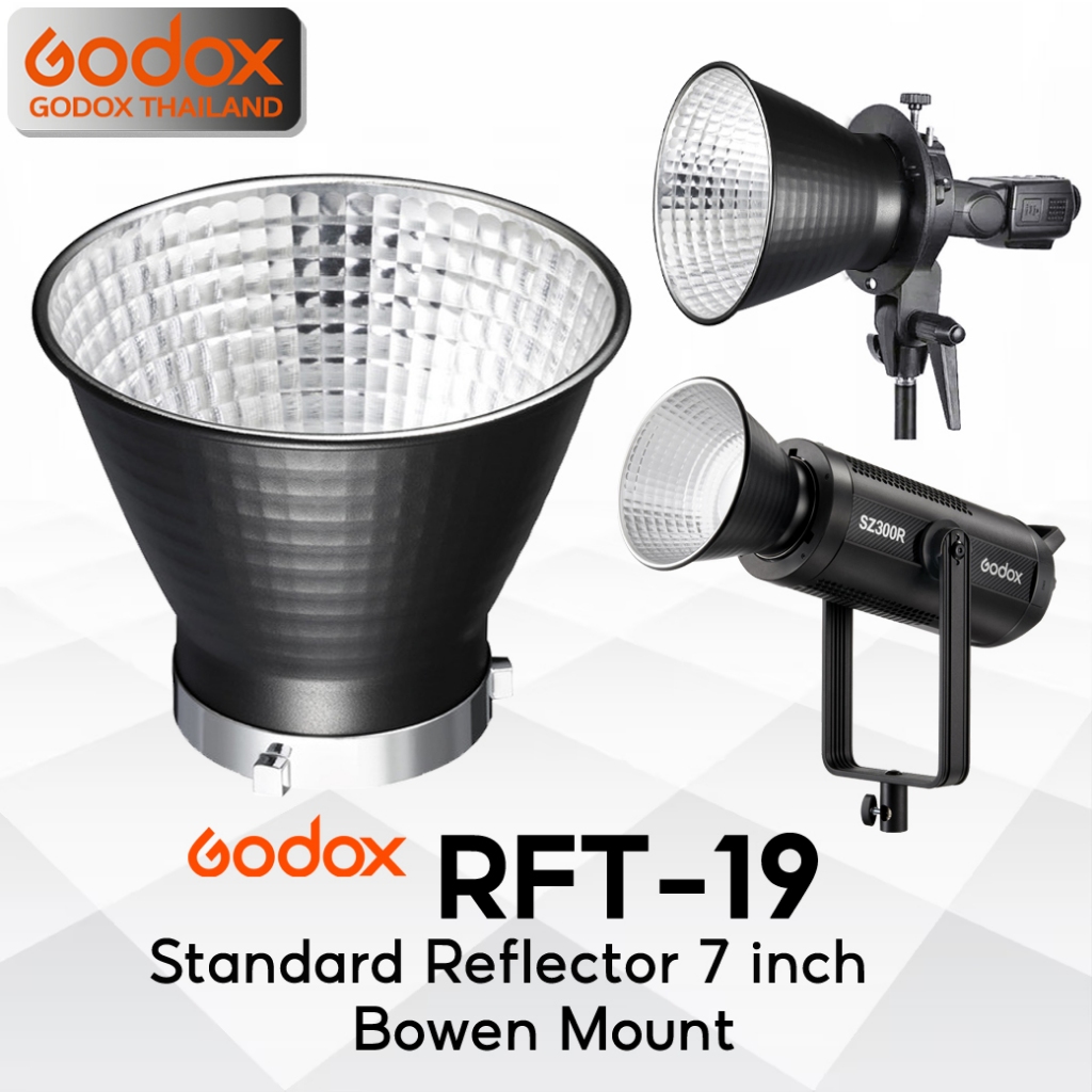 Godox Reflector RFT-19 7 Pulgadas: Haz 30° Con Soporte Bowens Para LED VL, SL, FV