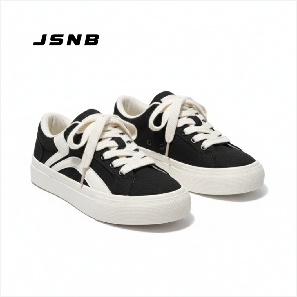 JSNB ส่งฟรี รองเท้าผ้าใบแฟชั่นแนวสตรีท Unisex ไซส์ใหญ่ 36-45 พร้อมส่ง ...