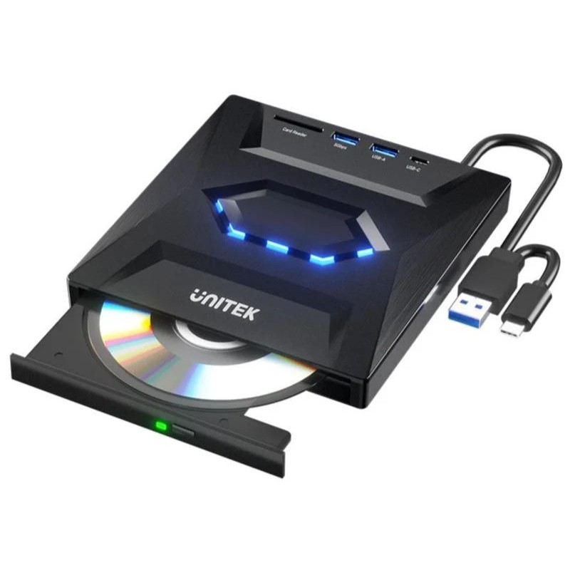 (เครื่องอ่านแผ่น dvd / cd แบบ usb) UNITEK 5-in-1 External Optical Drive ...