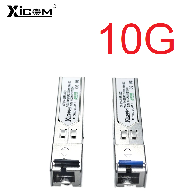 10G SFP + โมดูล BIDI SC Simplex Optical Fiber โมดูล 20km Singlemode ...