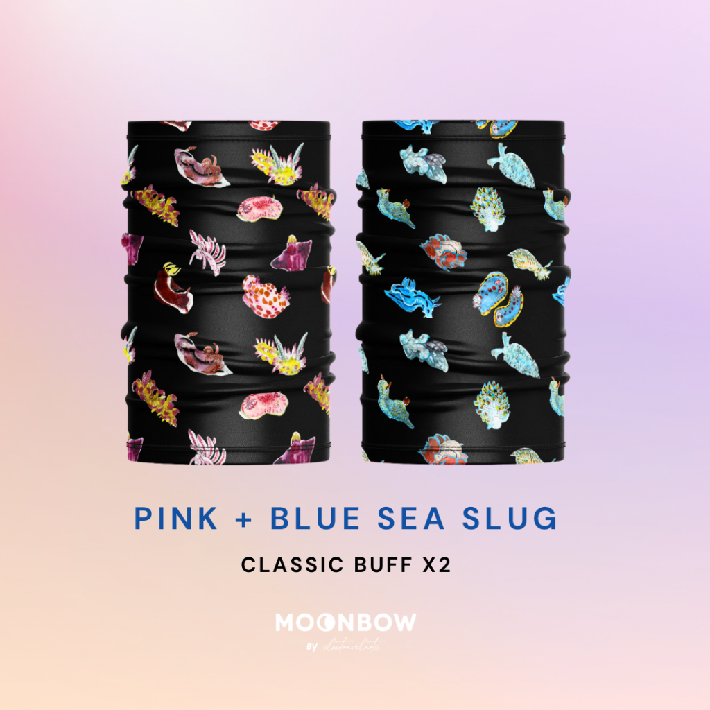 Moonbow Pink + Blue Sea Slugs Buff Bundle Set สุดคุ้ม | ผ้าบัฟ จับคู่ ...