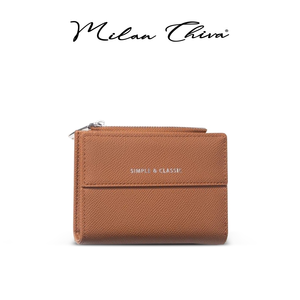 Milan Chiva Zipper wallet กระเป๋าสตางค์ผู้หญิง ใบสั้น แฟชั่น หนังนิ่ม ...