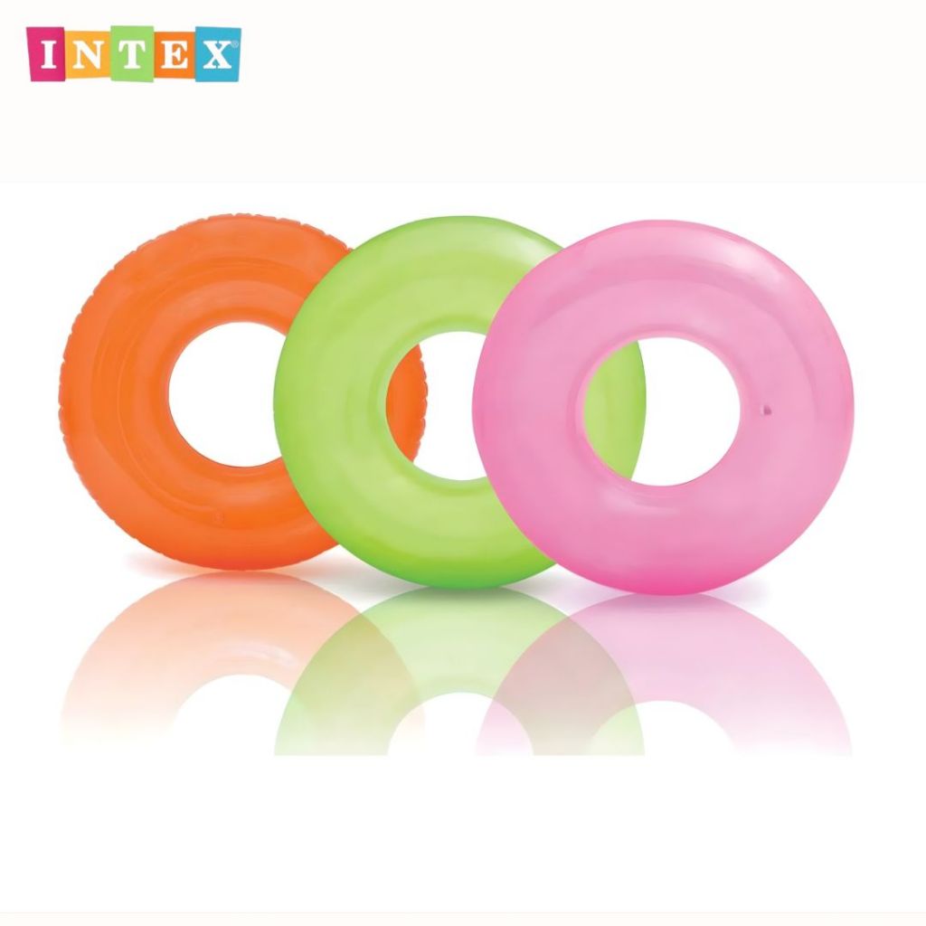 INTEX Transparent Tubes 59260 ห่วงยางใส คละสี ขนาด 76 cm สำหรับเด็ก 8 ...