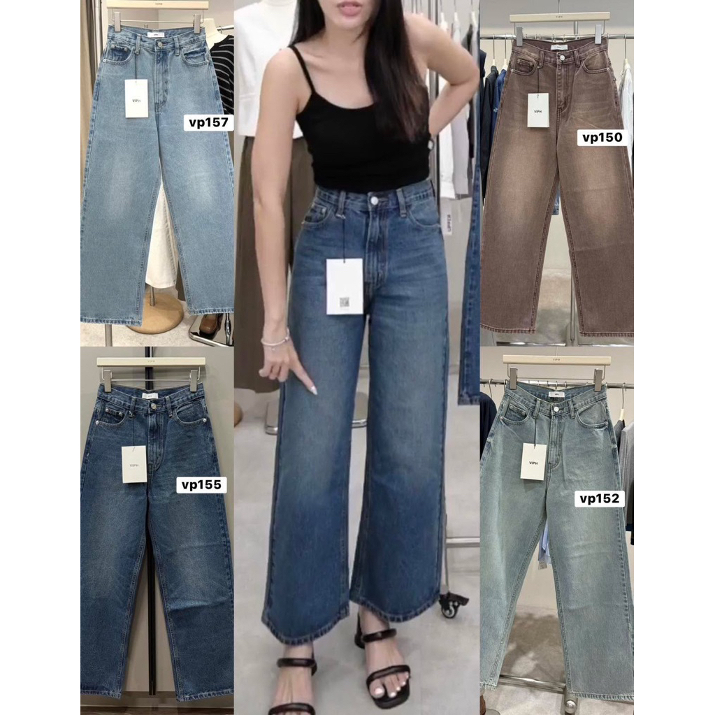 VIPH - 5 สี SIGNATURE JEANS กระบอก 150-151-152-155-157 | Shopee Thailand