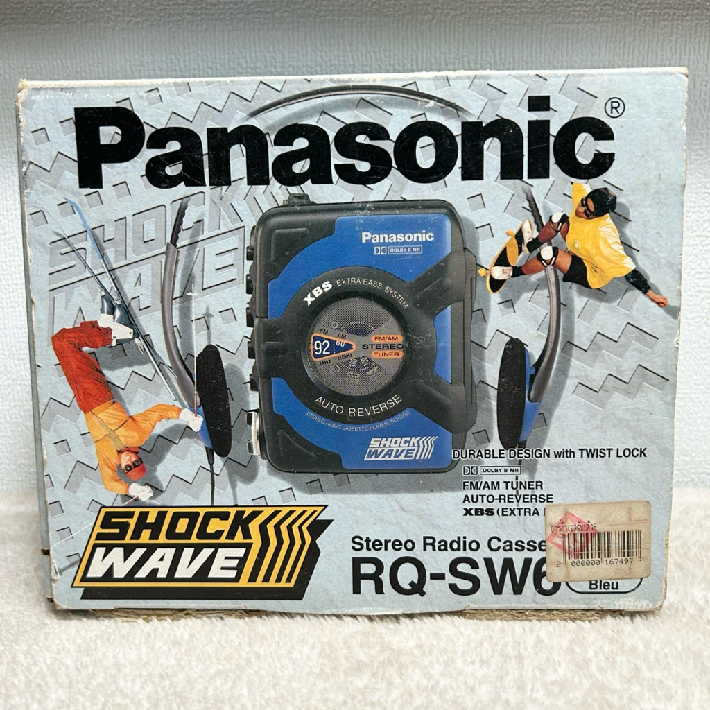 Vintage เครื่องเล่นเทปพกพา Panasonic Shock Wave RQ-SW6 (มือสอง ...