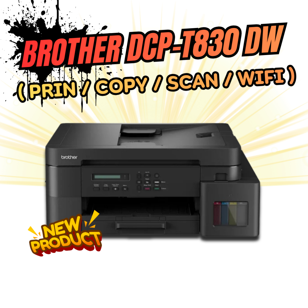 BROTHER DCP-T830DW ( Prin / Copy / Scan / WIFI ) พร้อมหมึกเติมพรีเมี่ยม ...