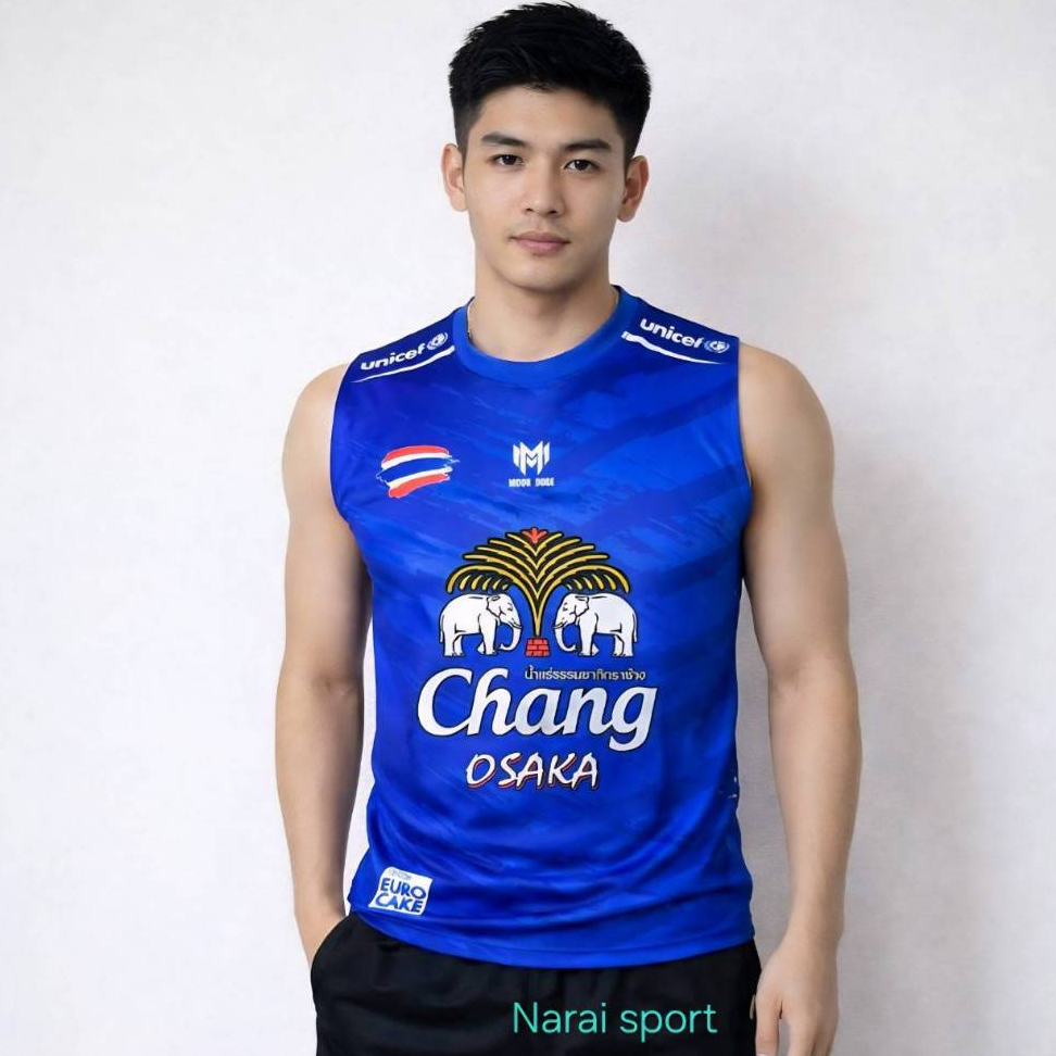 MOON DOGE เสื้อกีฬาแขนกุด EX2 ผ้าไมโครพิมพ์ลาย