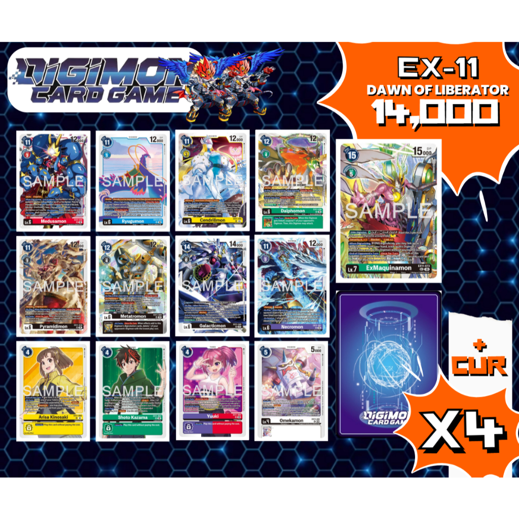[Pre-Order] Digimon Card EX-11 EX11 Complete Fullset แถม C/U/R การ์ด ...