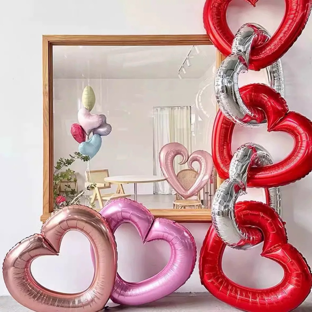 ลูกโป่งฟอยล์หัวใจ 40 นิ้ว ลูกโป่งวาเลนไทน์ ลูกโป่งlove ลูกโป่งงาน ...