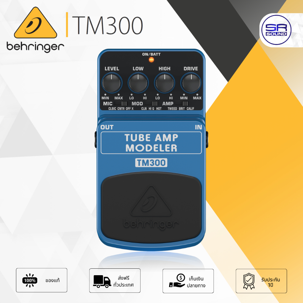 BEHRINGER TM300 เอฟเฟคกีต้าร์ Tube Amp Modeler TM 300 TM-300 effect ...