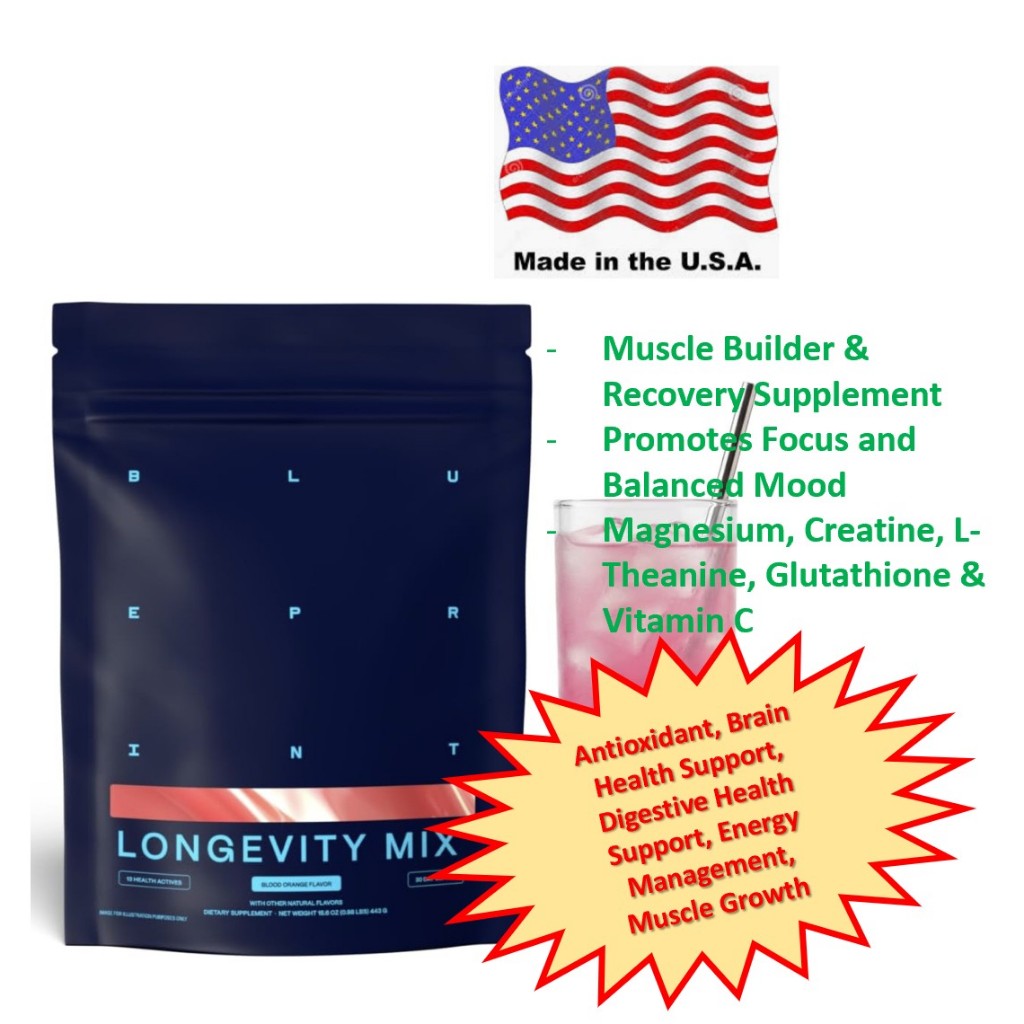 bryan johnson glutathione Blueprint Longevity Mix Muscle Builder & | Buy at Kiwla Inside the intense daily routine